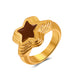 Wholesale sweet star ring JDC-RS-A412 Rings JoyasDeChina 04kc golden brown Wholesale Jewelry JoyasDeChina Joyas De China