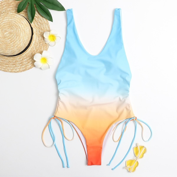Bulk Jewelry Wholesale Swimwear Gradient multicolor halter JDC-SW-DD016 Wholesale factory from China YIWU China
