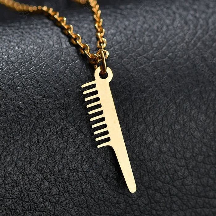 Wholesale Syringe Nurse Cap Gold Plated Doctor Stainless Steel Necklace JDC-NE-HF002 Necklaces 泓飞 Wholesale Jewelry JoyasDeChina Joyas De China