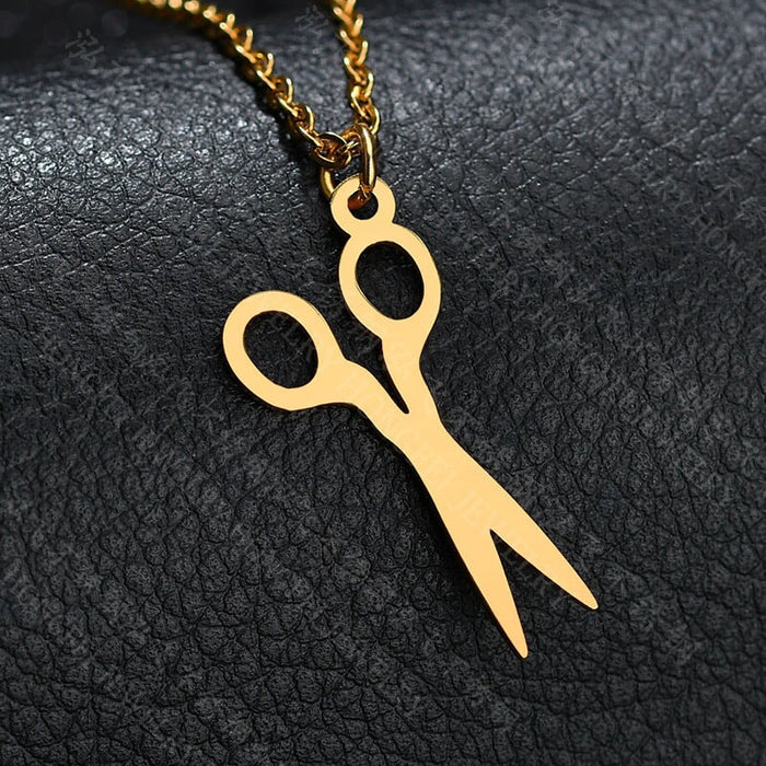 Wholesale Syringe Nurse Cap Gold Plated Doctor Stainless Steel Necklace JDC-NE-HF002 Necklaces 泓飞 scissors gold Wholesale Jewelry JoyasDeChina Joyas De China