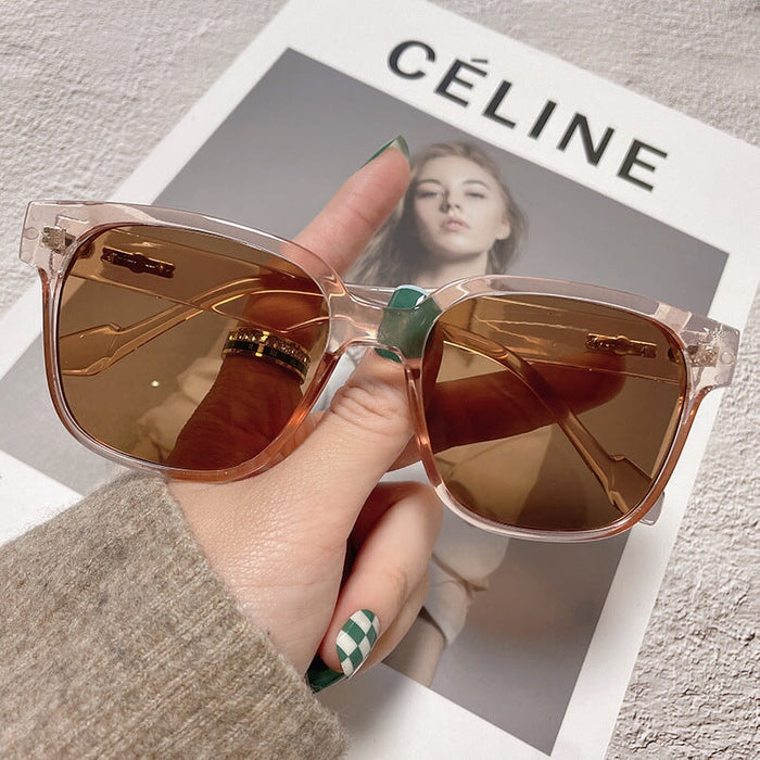 Wholesale Tan Yellow large frame anti UV driving Sunglasses JDC-SG-JinF039 Sunglasses 季丰 Wholesale Jewelry JoyasDeChina Joyas De China