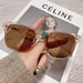 Wholesale Tan Yellow large frame anti UV driving Sunglasses JDC-SG-JinF039 Sunglasses 季丰 Wholesale Jewelry JoyasDeChina Joyas De China