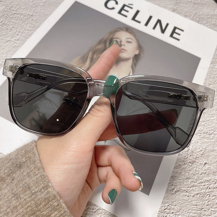 Wholesale Tan Yellow large frame anti UV driving Sunglasses JDC-SG-JinF039 Sunglasses 季丰 grey Wholesale Jewelry JoyasDeChina Joyas De China