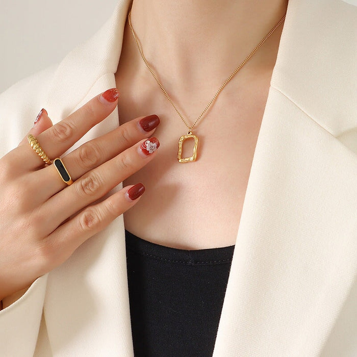Wholesale Taoxin geometric titanium steel square clavicle chain JDC-NE-MiLi008 necklaces 谜丽 Wholesale Jewelry JoyasDeChina Joyas De China