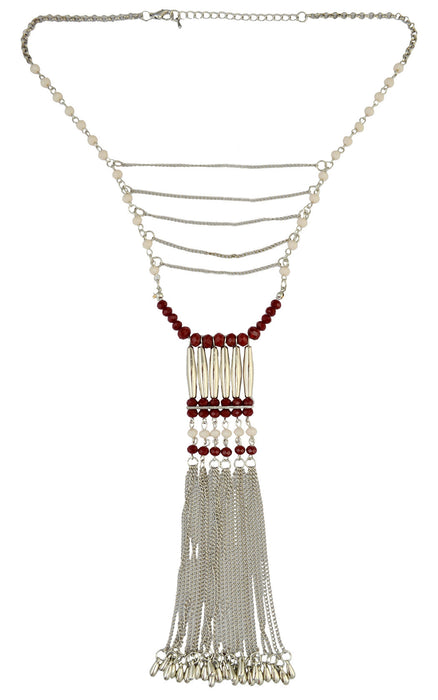 Wholesale Tassel Alloy Rice Bead Sweater Chain Necklace JDC-NE-Yunl006 Necklaces 云罗 Wholesale Jewelry JoyasDeChina Joyas De China