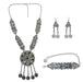 Wholesale Tassel Alloy Turquoise Earrings Bracelets Necklace Set JDC-NE-Yunl005 Necklaces 云罗 Wholesale Jewelry JoyasDeChina Joyas De China