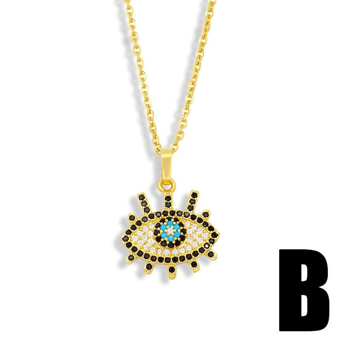 Bulk Jewelry Wholesale tassel eye pendant with diamond necklace JDC-as010 Wholesale factory from China YIWU China