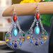 Wholesale Teardrop Scalloped Rhinestone Alloy Metal Earrings JDC-ES-Daiq018 Earrings 黛茜 DC1699-2 color Wholesale Jewelry JoyasDeChina Joyas De China