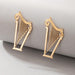 Wholesale temperament harp harp Guqin geometric Earrings JDC-ES-C382 Earrings JoyasDeChina 19925 Wholesale Jewelry JoyasDeChina Joyas De China