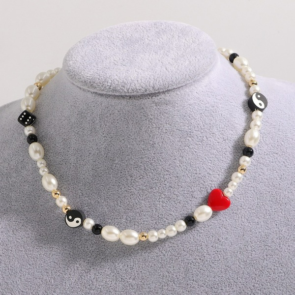 Wholesale temperament pearl Love Necklace JDC-NE-JQ089 NECKLACE JoyasDeChina Wholesale Jewelry JoyasDeChina Joyas De China