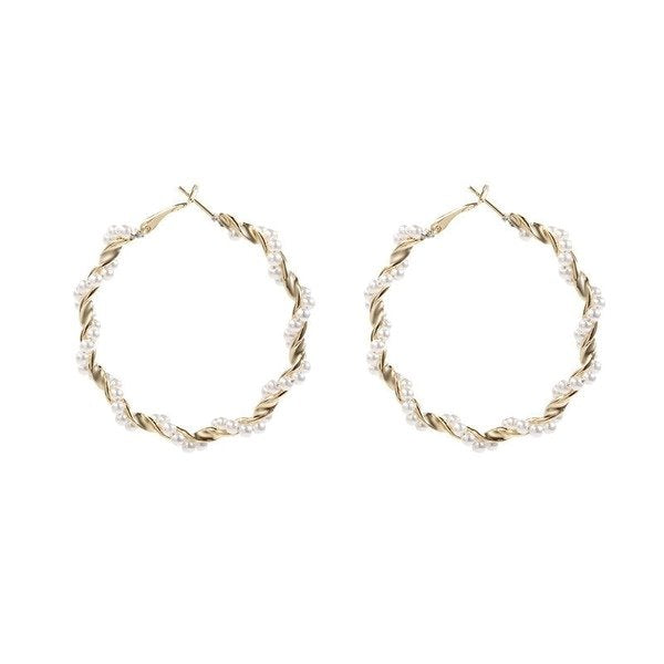 Wholesale temperament twisted artistic personality gas copper Earrings JDC-ES-WN037 Earrings 薇妮 Wholesale Jewelry JoyasDeChina Joyas De China