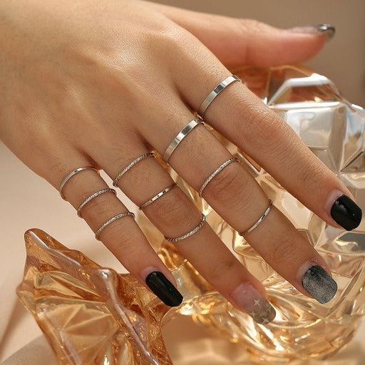 Wholesale ten piece set metal Rings JDC-RS-SF009 Rings 少峰 Wholesale Jewelry JoyasDeChina Joyas De China