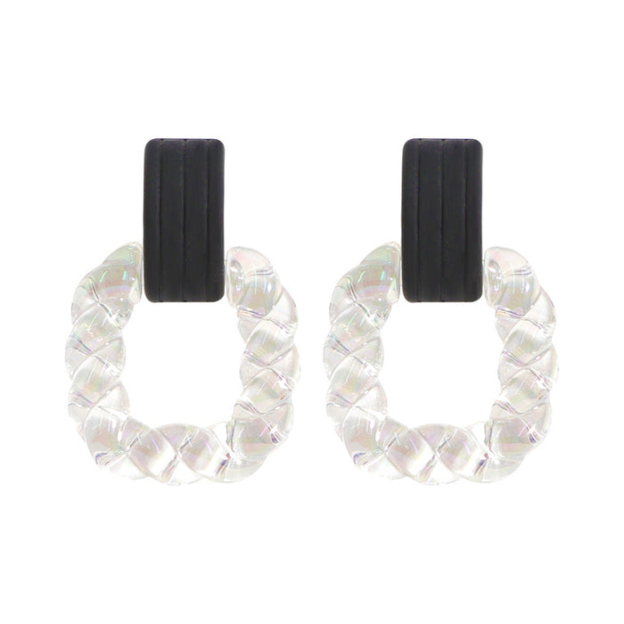 Wholesale textured resin frosted texture earrings JDC-ES-JQ168 Earrings JoyasDeChina Transparent color Wholesale Jewelry JoyasDeChina Joyas De China