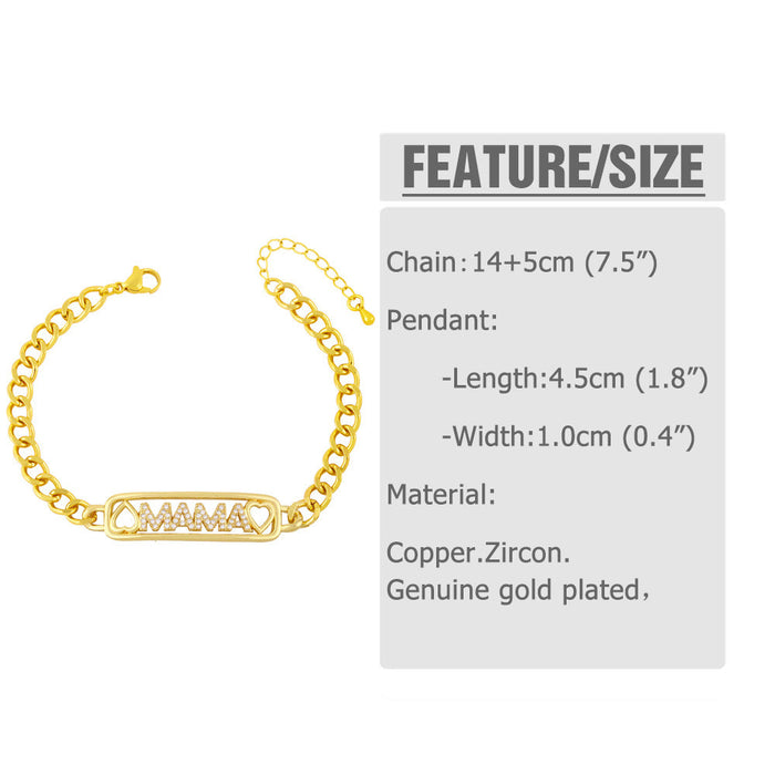 Wholesale thick chain 18k gold plated copper bracelet JDC-BT-AS-010 Bracelet 翱�N Wholesale Jewelry JoyasDeChina Joyas De China