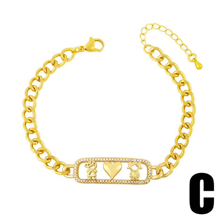 Wholesale thick chain 18k gold plated copper bracelet JDC-BT-AS-010 Bracelet 翱�N C Wholesale Jewelry JoyasDeChina Joyas De China