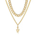 Wholesale thick chain double layer snake shaped pendant alloy necklaces JDC-NE-XC230 Necklaces 夏晨 Wholesale Jewelry JoyasDeChina Joyas De China