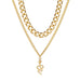 Wholesale thick chain double layer snake shaped pendant alloy necklaces JDC-NE-XC230 Necklaces 夏晨 gold Wholesale Jewelry JoyasDeChina Joyas De China