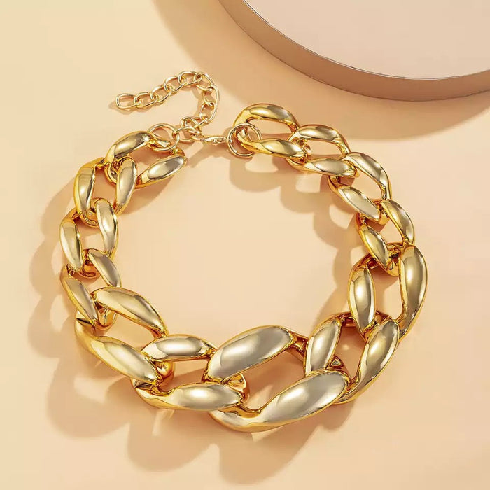 Wholesale Thick Chain Plastic Resin Necklaces JDC-NE-XC215 Necklaces 夏晨 gold Wholesale Jewelry JoyasDeChina Joyas De China