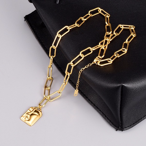 Wholesale thick chain stainless steel necklaces JDC-NE-YS029 necklaces JoyasDeChina 18K gold-55CM Wholesale Jewelry JoyasDeChina Joyas De China