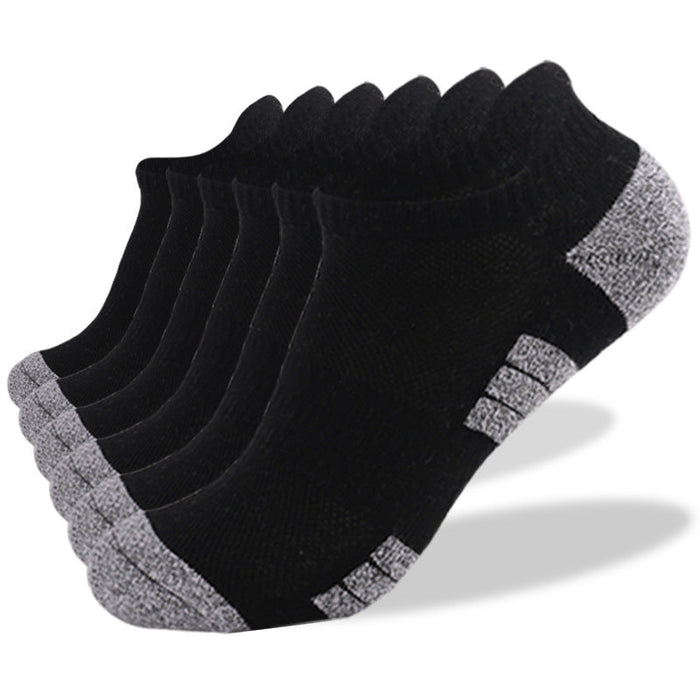 Wholesale Thick non-slip running socks JDC-SK-LZL-002 Sock 两只狼 6 pairs of black 35-38 Wholesale Jewelry JoyasDeChina Joyas De China