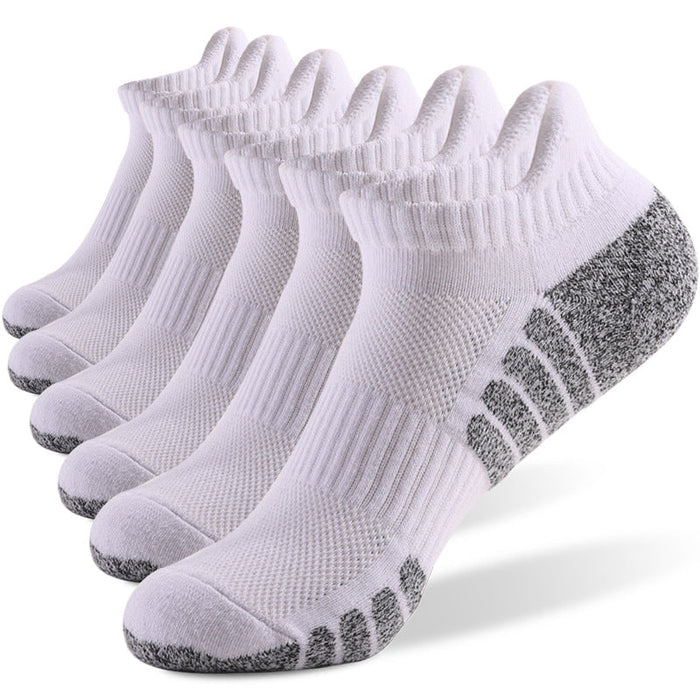 Wholesale Thick non-slip running socks JDC-SK-LZL040 Sock 两只狼 6 pairs of white 35-38 Wholesale Jewelry JoyasDeChina Joyas De China