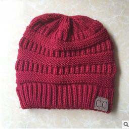 Wholesale thick wool knitted woolen hat JDC-FH-GSXK001 Fashionhat JoyasDeChina red Wholesale Jewelry JoyasDeChina Joyas De China