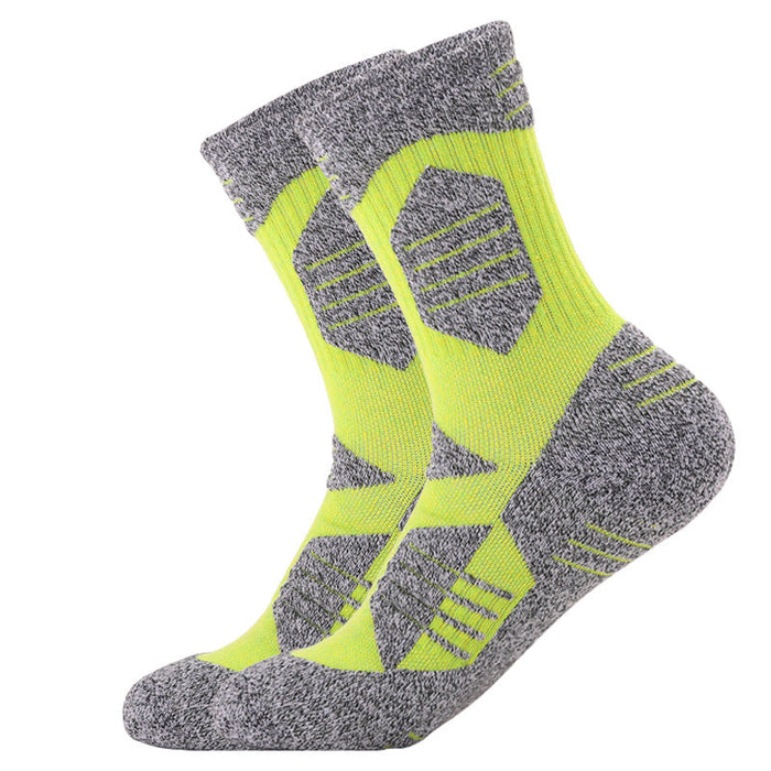 Wholesale Thicken outdoor climbing socks JDC-SK-LZL035 Sock 两只狼 green M(35-38) Wholesale Jewelry JoyasDeChina Joyas De China