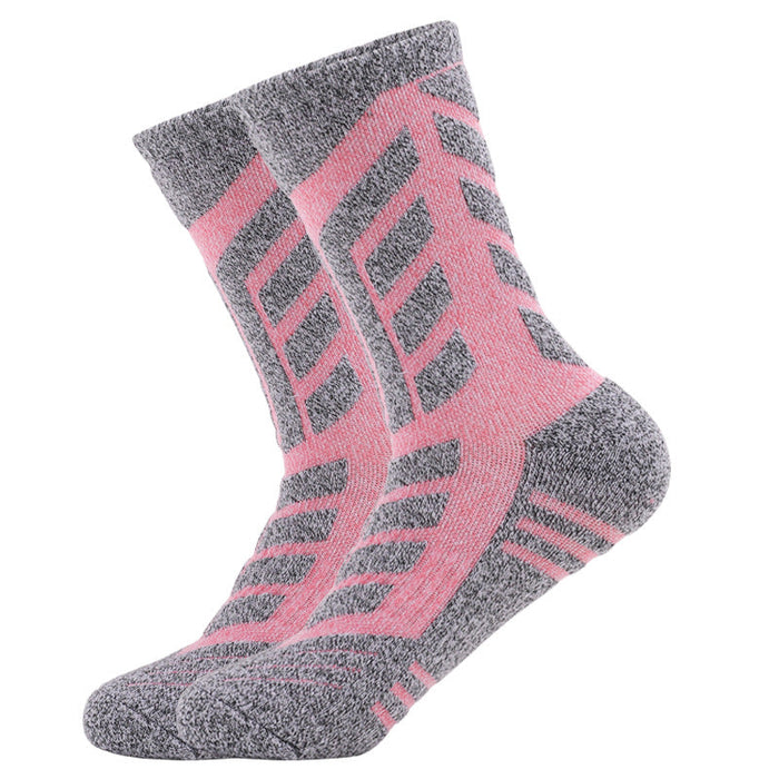 Wholesale Thicken outdoor running socks JDC-SK-LZL034 Sock 两只狼 pink 35-38 Wholesale Jewelry JoyasDeChina Joyas De China