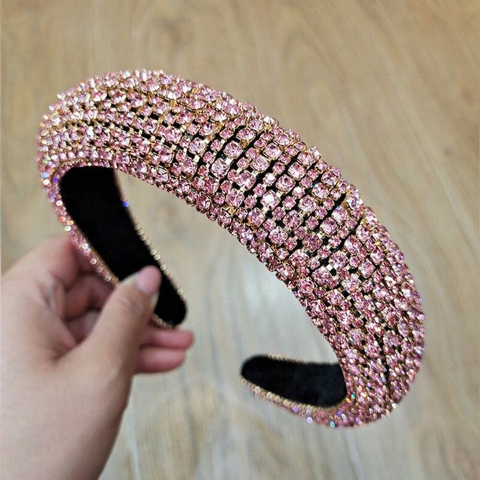 Wholesale thickened non-slip drill bit hoop JDC-HD-O392 Headband 潮炫 Pink Wholesale Jewelry JoyasDeChina Joyas De China