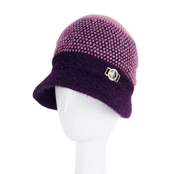 Wholesale thickened Plush warm knitted wool hat JDC-FH-GSXR020 Fashionhat 新锐 deep purple One size fits all Wholesale Jewelry JoyasDeChina Joyas De China