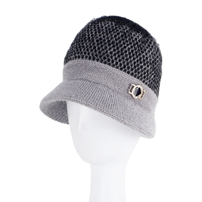 Wholesale thickened Plush warm knitted wool hat JDC-FH-GSXR020 Fashionhat 新锐 gray One size fits all Wholesale Jewelry JoyasDeChina Joyas De China