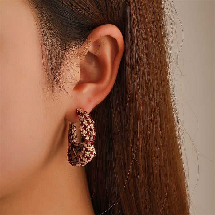 Wholesale thousand bird lattice Earrings JDC-ES-D748 Earrings JoyasDeChina 01 silver needle # red Wholesale Jewelry JoyasDeChina Joyas De China