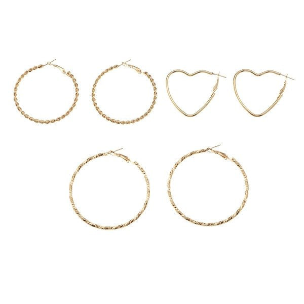Wholesale Threaded Alloy Circle Earrings JDC-ES-NZ074 Earrings 奈珠 Wholesale Jewelry JoyasDeChina Joyas De China