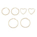 Wholesale Threaded Alloy Circle Earrings JDC-ES-NZ074 Earrings 奈珠 Wholesale Jewelry JoyasDeChina Joyas De China