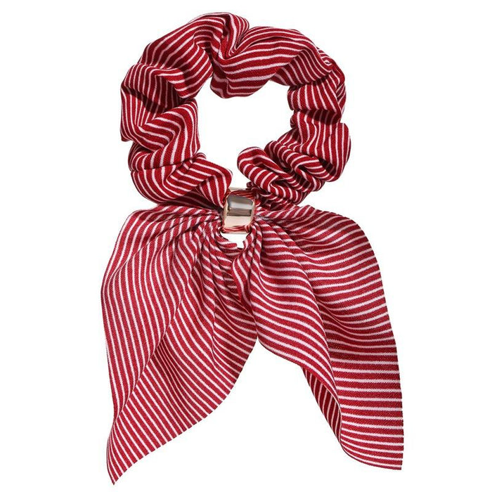 Bulk Jewelry Wholesale three-color cloth striped ribbon hair ring rabbit ear chiffon buckle striped large intestine ring creative hair ring JDC-HS-F320 Wholesale factory from China YIWU China