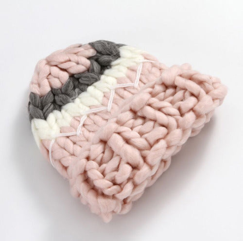 Wholesale three-color stitching thick wool knitted hat JDC-FH-GSXK005 Fashionhat JoyasDeChina Wholesale Jewelry JoyasDeChina Joyas De China