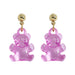 Wholesale three-dimensional jelly color resin animal Earrings Mori Earrings JDC-ES-JQ076 Earrings JoyasDeChina purple Wholesale Jewelry JoyasDeChina Joyas De China