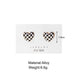 Wholesale three-dimensional peach checkerboard checkerboard alloy stud earrings JDC-ES-F002 Earrings 韩之尚 Wholesale Jewelry JoyasDeChina Joyas De China