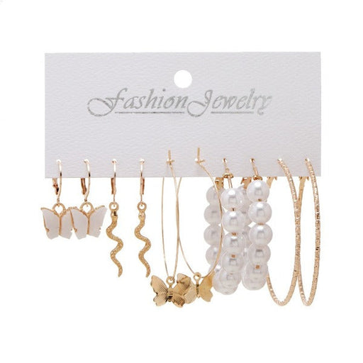 Wholesale three-layer cross c-shaped ring Metal Earrings JDC-ES-SF089 Earrings 少峰 Wholesale Jewelry JoyasDeChina Joyas De China
