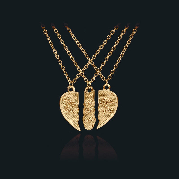 Wholesale three-petal splicing Mother's Day love alloy necklace JDC-NE-LangT020 Necklaces 阆天 Wholesale Jewelry JoyasDeChina Joyas De China