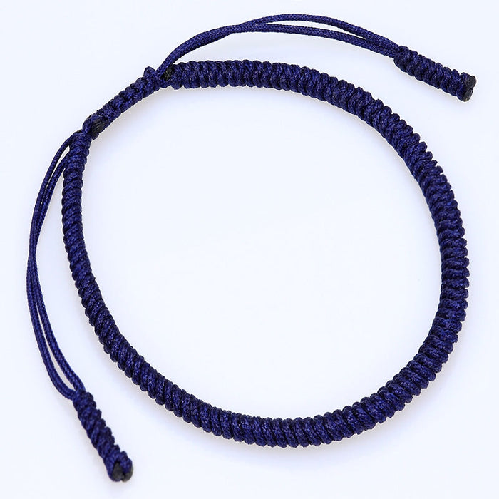 Wholesale Tibetan Knot Cotton Thread Braided Bracelet JDC-BT-Yiye008 Bracelet 益烨 05 navy Wholesale Jewelry JoyasDeChina Joyas De China