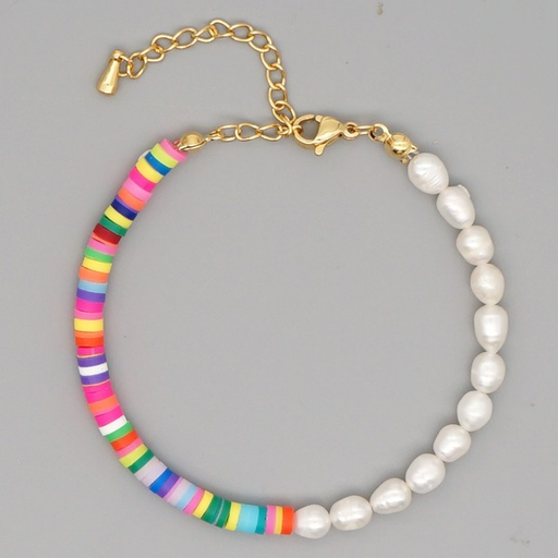 Bulk Jewelry Wholesale tide with white pearl color soft ceramic piece bracelet JDC-gbh451 Wholesale factory from China YIWU China