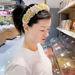 Wholesale tie-dye fabric fold pearl headband JDC-HD-O203 Headband JoyasDeChina Wholesale Jewelry JoyasDeChina Joyas De China