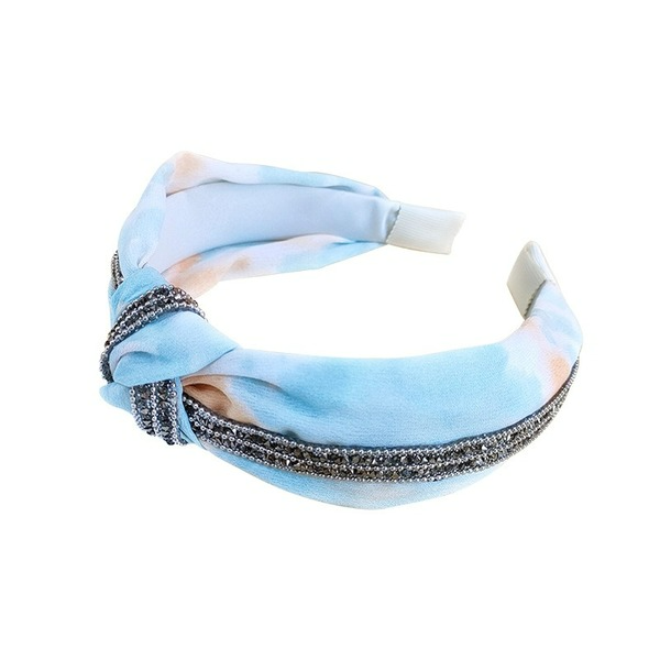 Wholesale tie dyed fabric cross knot crimping Headband JDC-HD-O255 Headband JoyasDeChina Wholesale Jewelry JoyasDeChina Joyas De China