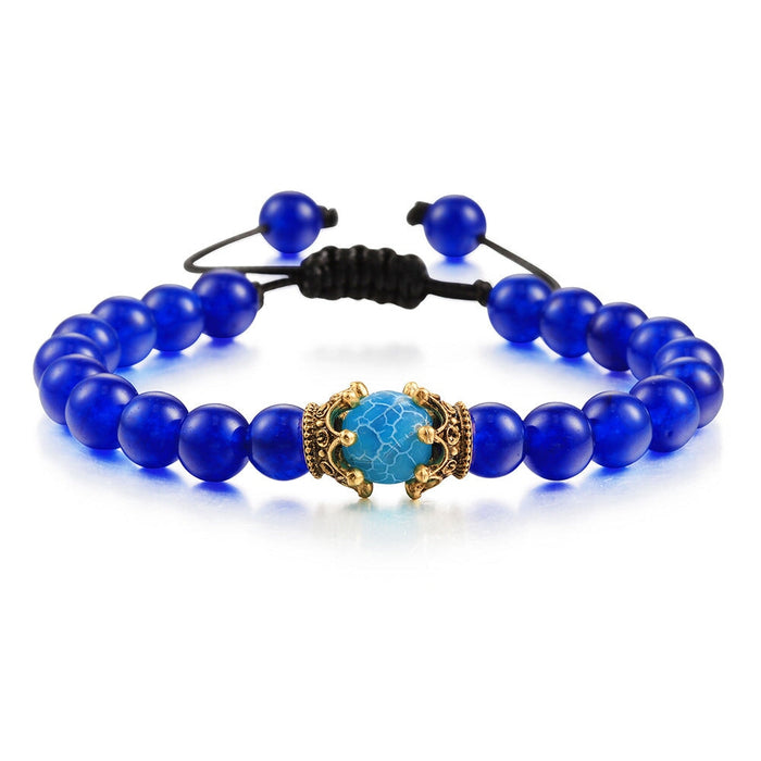 Wholesale Tiger Eye Stone Crown Natural Stone Beaded Bracelet JDC-BT-JiuJ019 Bracelet 九江 Wholesale Jewelry JoyasDeChina Joyas De China