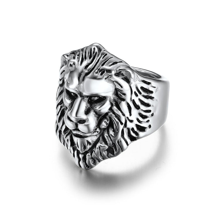 Wholesale titanium lion head ring JDC-RS-QianF020 Rings 千风 1 8# Wholesale Jewelry JoyasDeChina Joyas De China
