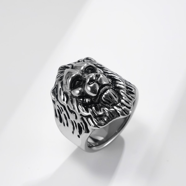 Wholesale titanium lion head ring JDC-RS-QianF020 Rings 千风 Wholesale Jewelry JoyasDeChina Joyas De China