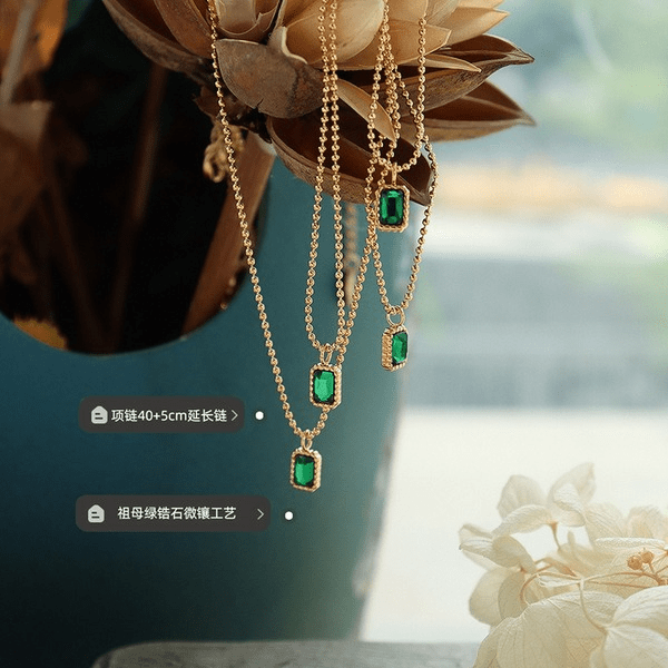 Wholesale titanium steel 18K Gold Plated Chinese Style Necklace JDC-NE-MiLi004 necklaces 迷丽 Wholesale Jewelry JoyasDeChina Joyas De China