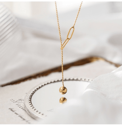 Wholesale titanium steel 18K gold plated tassel necklace JDC-NE-MiLi005 necklaces 迷丽 Wholesale Jewelry JoyasDeChina Joyas De China