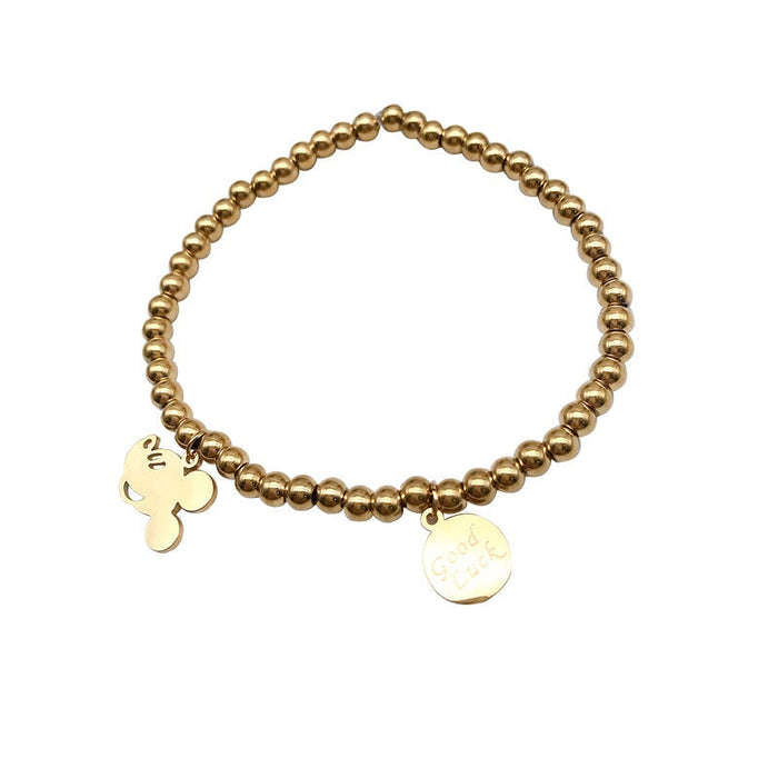 Wholesale titanium steel beaded elastic bracelet JDC-BT-Kaic001 Bracelet 凯翠 Wholesale Jewelry JoyasDeChina Joyas De China